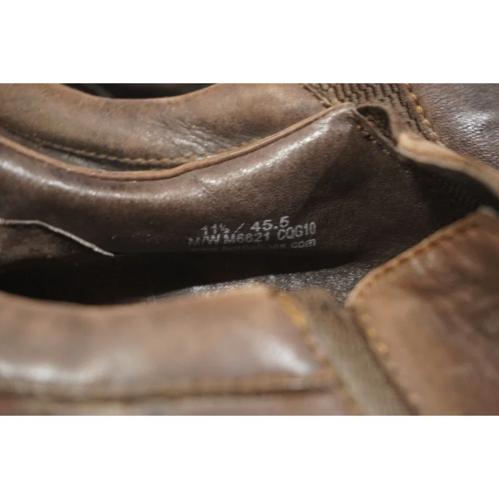 Born Brown Leather Slip On Comfort Loafers Men's 11.5 M M6621 Shoes Tire Tread